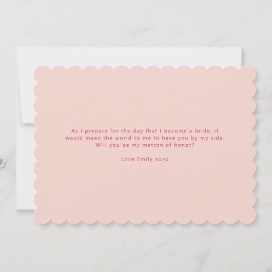 Uitgeschoven rand omtrek matron van de eer kaart (Achterkant)