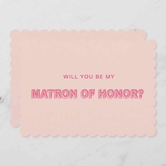 Uitgeschoven rand omtrek matron van de eer kaart (Voorkant / Achterkant)