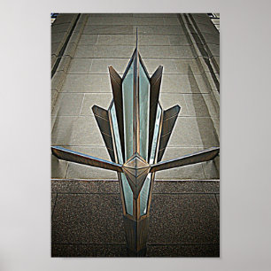 Uitgesloten in deco (reliëf) poster
