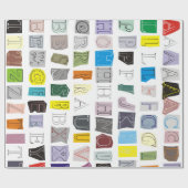 Uitgesneden alfabet cadeaupapier (Vlak)