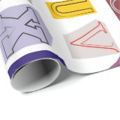 Uitgesneden alfabet cadeaupapier (Rol Hoek)