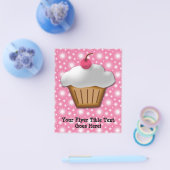 Uitgesneden Cupcake met Roze Kers bovenop Flyer (Enkel)