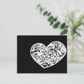 uitgesneden hart briefkaart (Staand voorkant)