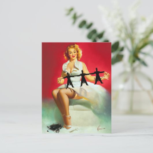 Uitgesneden pop omhoog briefkaart (Staand voorkant)