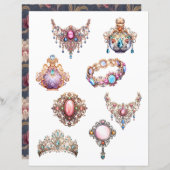 Uitgesneden Rococo sieraden (Voorkant / Achterkant)