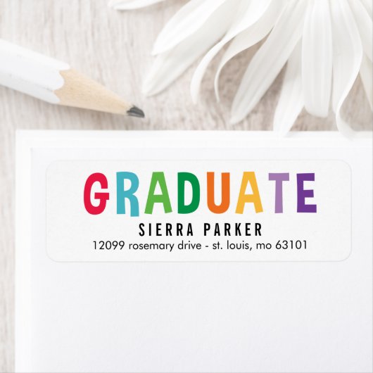 Uitgespeld Fun Afstuderen Retour Adreslabel Etiket (Insitu)
