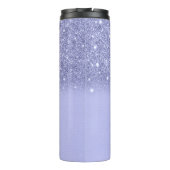 Uitgesplitste blauwe glitter thermische getumbler thermosbeker (Achterkant)