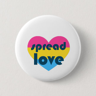 Uitgespreide Liefde Pansexual Ronde Button 5,7 Cm