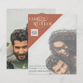 UITGESTEKEN Huwelijksuitnodiging Bewaar Datum QR C