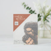 UITGESTEKEN Huwelijksuitnodiging Bewaar Datum QR C (Staand voorkant)