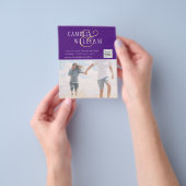 UITGESTEKEN Huwelijksuitnodiging Bewaar Datum QR C Flyer (Hand)