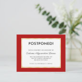 Uitgesteld diner voor klantwaardering Rood Briefkaart (Staand voorkant)
