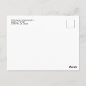 Uitgesteld diner voor klantwaardering Rood Briefkaart (Achterkant)