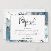 Uitgesteld evenement Aankondiging Blauwe bloemenka (Voorkant)