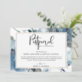 Uitgesteld evenement Aankondigingskaart met blauwe Kaart (Staand voorkant)