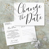 Uitgesteld evenement met moderne datumwijziging aankondigingskaart