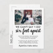 Uitgesteld Huwelijk Foto Zes Voet Apart Wijzigings Aankondigingskaart (Voorkant / Achterkant)