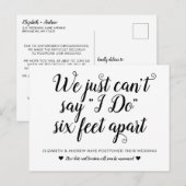 Uitgesteld Huwelijk Nieuwe Datum Wedding Aankondigingskaart (Voorkant / Achterkant)