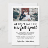 Uitgesteld Huwelijk Verander Datum Foto Six Feet A Aankondiging (Voorkant)