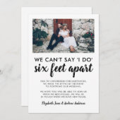 Uitgesteld Huwelijk Verander Datum Foto Trouw Aankondiging (Voorkant / Achterkant)