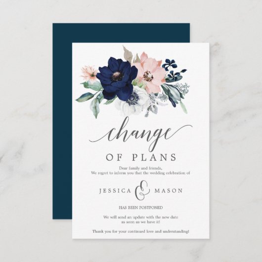 Uitgesteld Huwelijksaankondiging - Annulering Kaart (Voorkant / Achterkant)