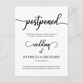 Uitgesteld Huwelijksaankondiging Elegante Calligra Briefkaart