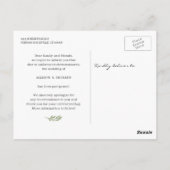 Uitgesteld Huwelijksaankondiging Wijziging van de  Briefkaart (Achterkant)