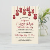 Uitgesteld kerstfeest in juli kaart (Staand voorkant)