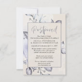 Uitgesteld - Rustic Lila en Alabaster Peony Floral Kaart (Voorkant)