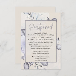 Uitgesteld - Rustic Lila en Alabaster Peony Floral Kaart