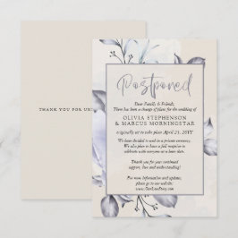 Uitgesteld -Rustieke lila en albasten pioen bloems Kaart