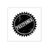 UITGESTELD Tekst Zon Logo Jet Zwarte Inktkleur Uni Rubberstempel (Afrduk)