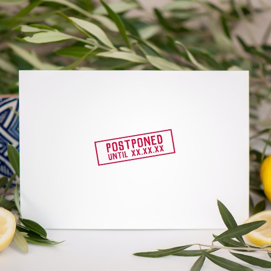 Uitgesteld tot datum Zelfinking Rubberstempel Zelfinktende Stempel