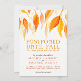 Uitgesteld tot herfst sinaasappel trouwt kaart