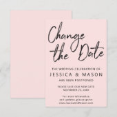 Uitgesteld trouwkaartje kaart (Voorkant / Achterkant)