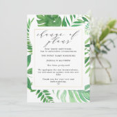 Uitgesteld Verandering van Plannen Tropisch Huweli Aankondiging (Staand voorkant)