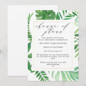 Uitgesteld Verandering van Plannen Tropisch Huweli Aankondiging (Voorkant / Achterkant)