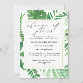 Uitgesteld Verandering van Plannen Tropisch Huweli Aankondiging