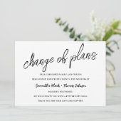 Uitgesteld Wijziging De Plannen Huwelijksaankondig Kaart (Staand voorkant)