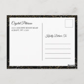 Uitgestelde Aankondiging Bloemrijke Pensioenfeest Briefkaart (Achterkant)