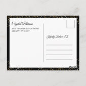 Uitgestelde Aankondiging Bloemstuk Pensioenfeest Briefkaart (Achterkant)