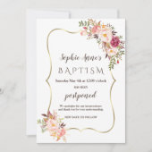 Uitgestelde Aankondiging Blush Roze Bloem Doop (Voorkant)