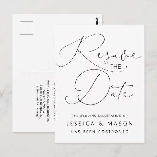 Uitgestelde aankondiging Briefkaart (Voorkant / Achterkant)