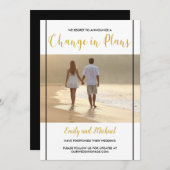 Uitgestelde aankondiging bruiloft Black & Gold-fot (Voorkant / Achterkant)