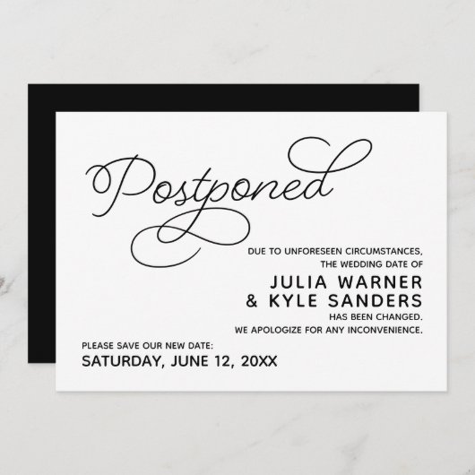 Uitgestelde aankondiging huwelijk (Voorkant / Achterkant)