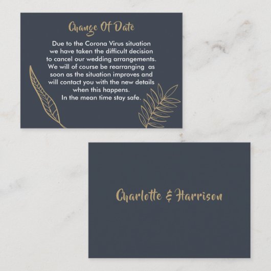 Uitgestelde aankondiging huwelijk (Voorkant / Achterkant)