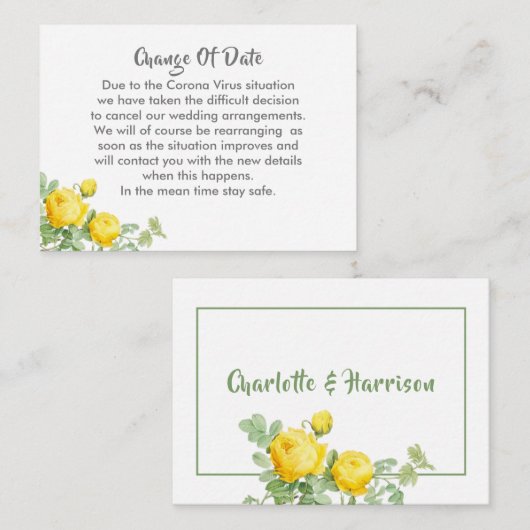 Uitgestelde aankondiging huwelijk (Voorkant / Achterkant)