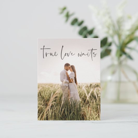 Uitgestelde aankondiging van huwelijk Briefkaart w (Staand voorkant)