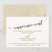 Uitgestelde aankondiging van huwelijk Gold Hearts- (Voorkant / Achterkant)