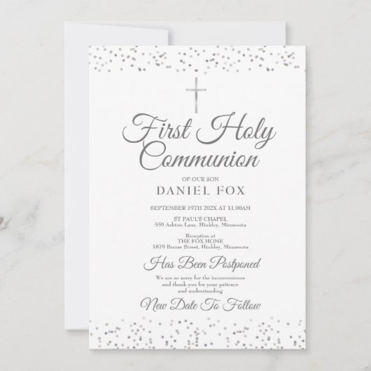 Uitgestelde aankondiging Zilverige Eerste Heilige (Voorkant)